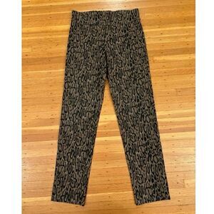 Krazy Larry Pull on Ankle Pants Animal Print